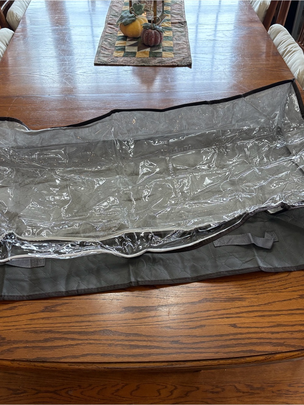 Men's Clear Overlay Travel Organizer Bag in Gray